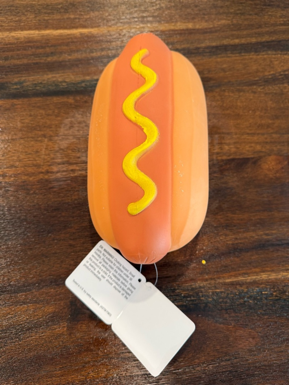 *VIRAL RARE NEW* SqueezeSquish Orange Hot Dog Novelty Toy - Hot Dog Squeezy
